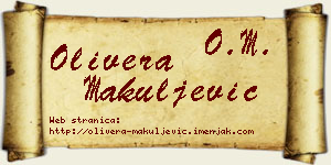 Olivera Makuljević vizit kartica